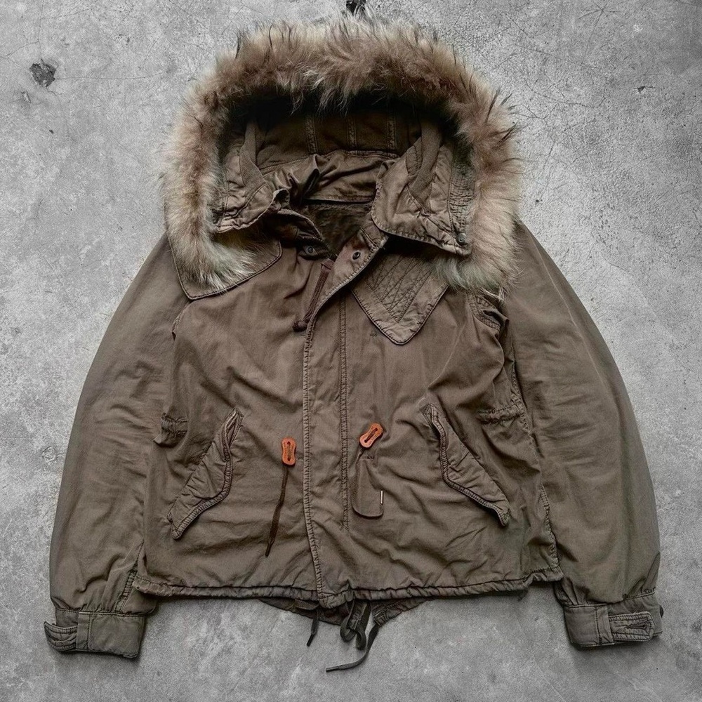 Zara Woman Green and khaki military parka.